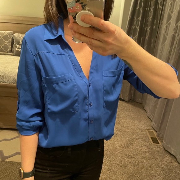 Vibrant Blue Portofino Button Down - Picture 4 of 6